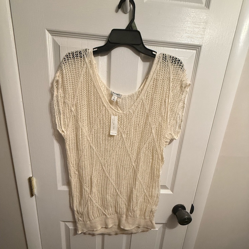 Cream Knit Women's Top